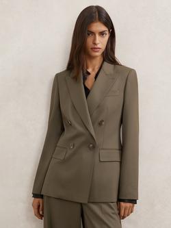 Reiss Petite Solene Wool Rich Jacket, Green, Green