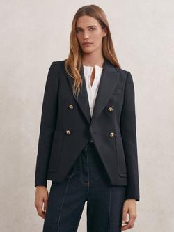 Reiss Petite Gigi Wool Blend Jacket, Navy