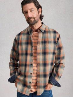 White Stuff Cannes Cotton Regular Fit Check Shirt, Blue/Multi, Blue/Multi