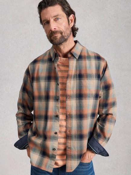 White Stuff Cannes Cotton Regular Fit Check Shirt, Blue/Multi, Blue/Multi