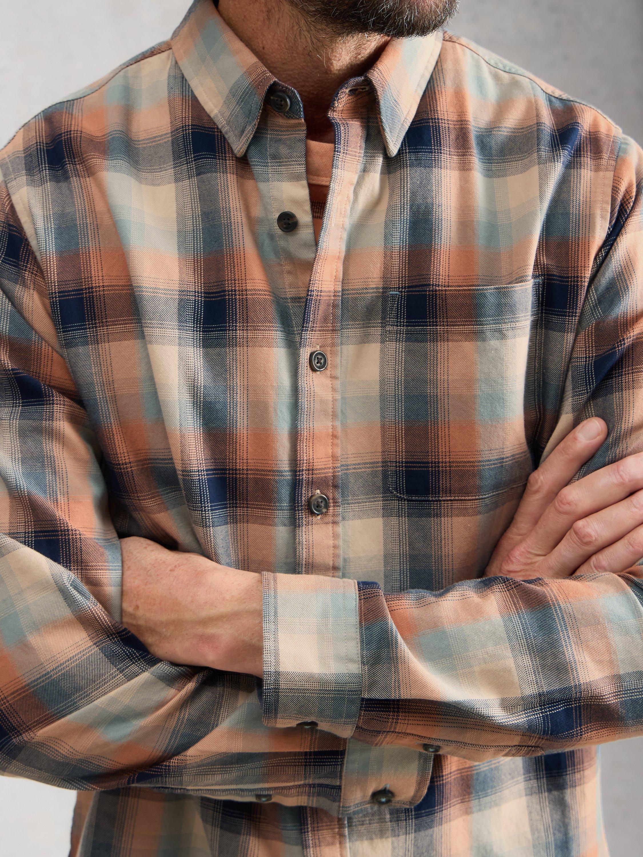 Product image 3 of 6, which shows White Stuff Cannes Cotton Regular Fit Check Shirt, Blue/Multi, XS