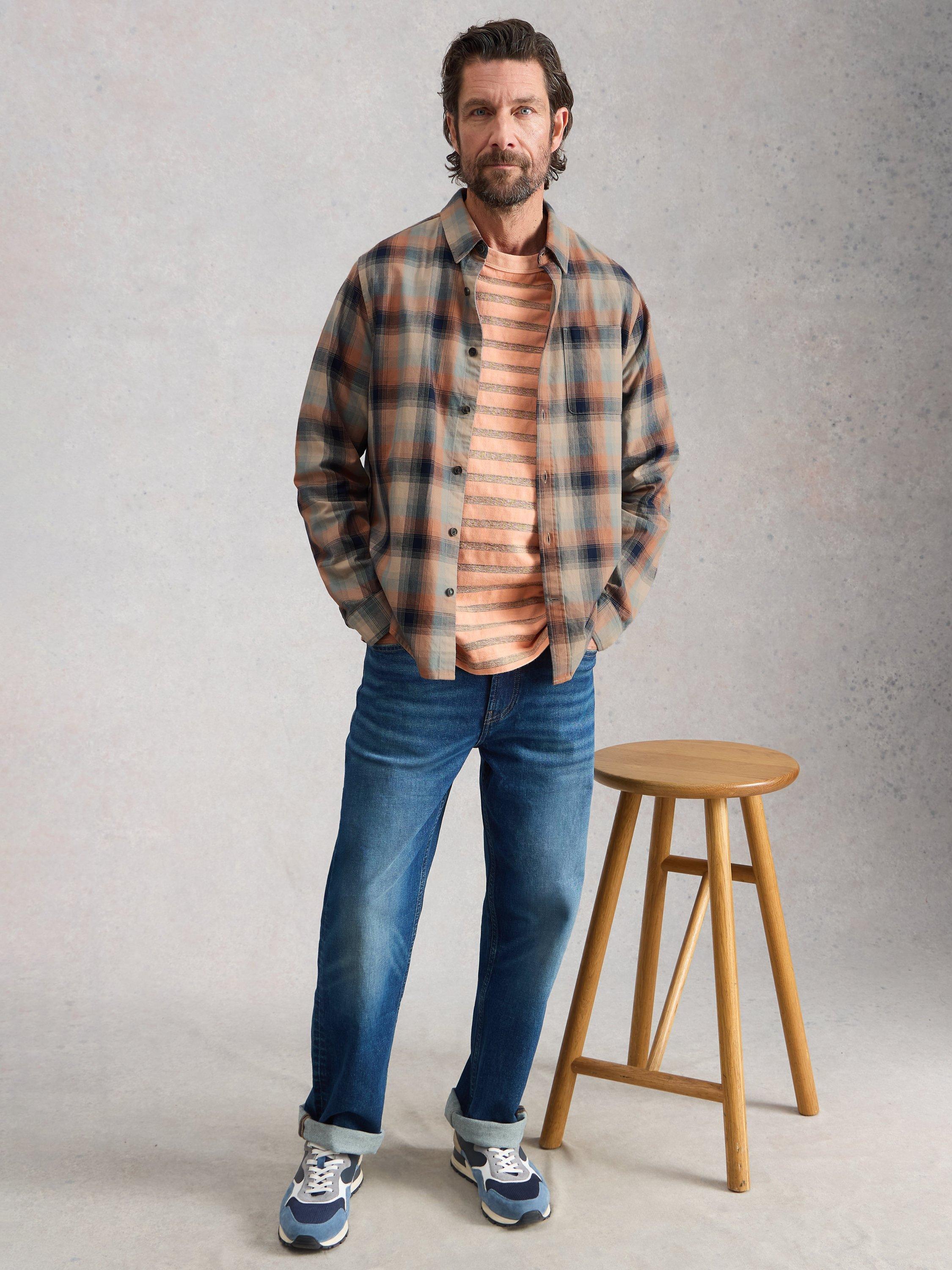 Product image 4 of 6, which shows White Stuff Cannes Cotton Regular Fit Check Shirt, Blue/Multi, XS