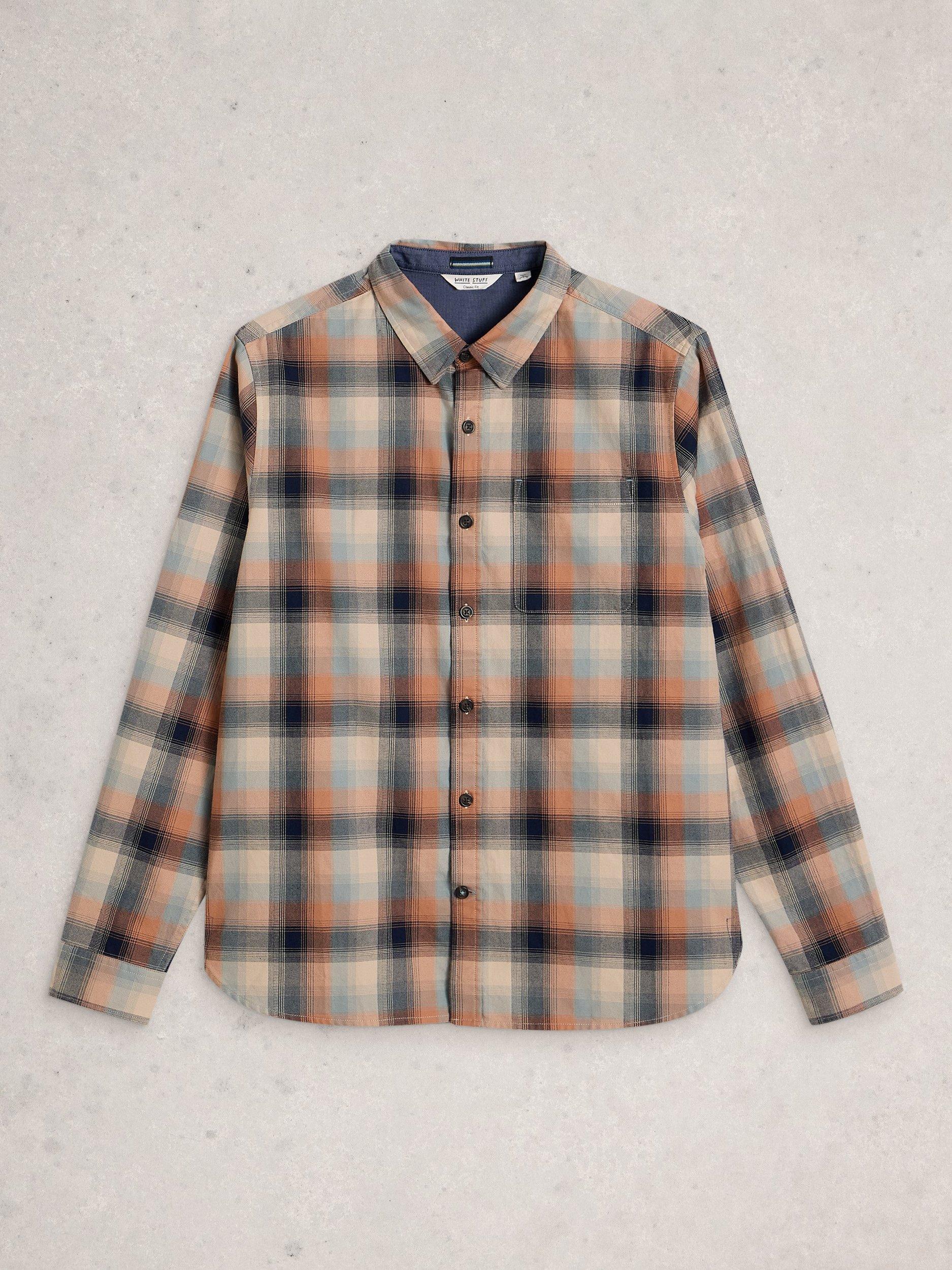 Product image 5 of 6, which shows White Stuff Cannes Cotton Regular Fit Check Shirt, Blue/Multi, XS