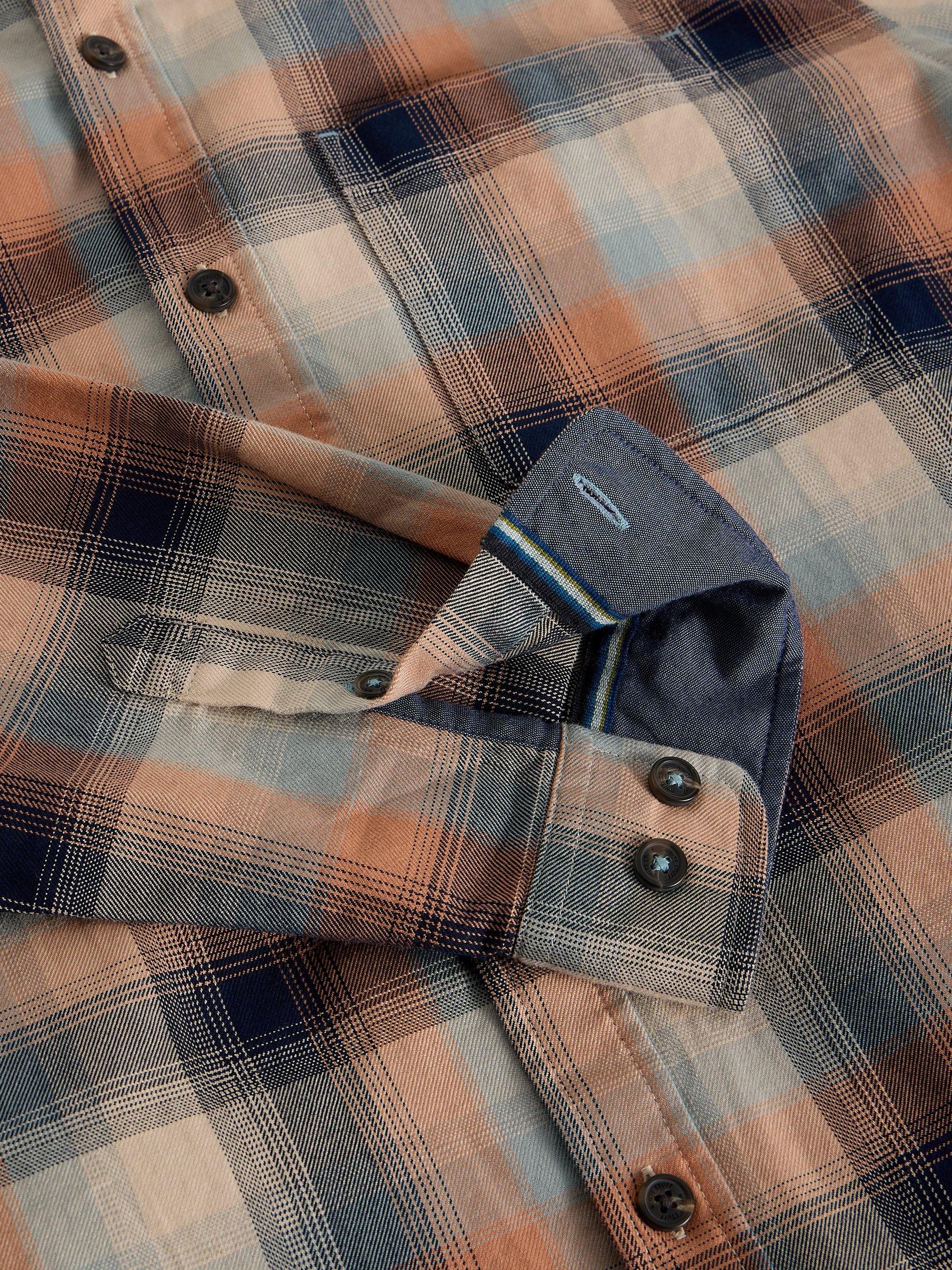 Product image 6 of 6, which shows White Stuff Cannes Cotton Regular Fit Check Shirt, Blue/Multi, XS