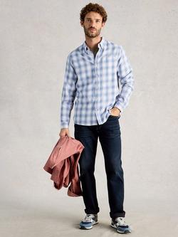White Stuff Ludlow Cotton Check Shirt, Blue, Blue