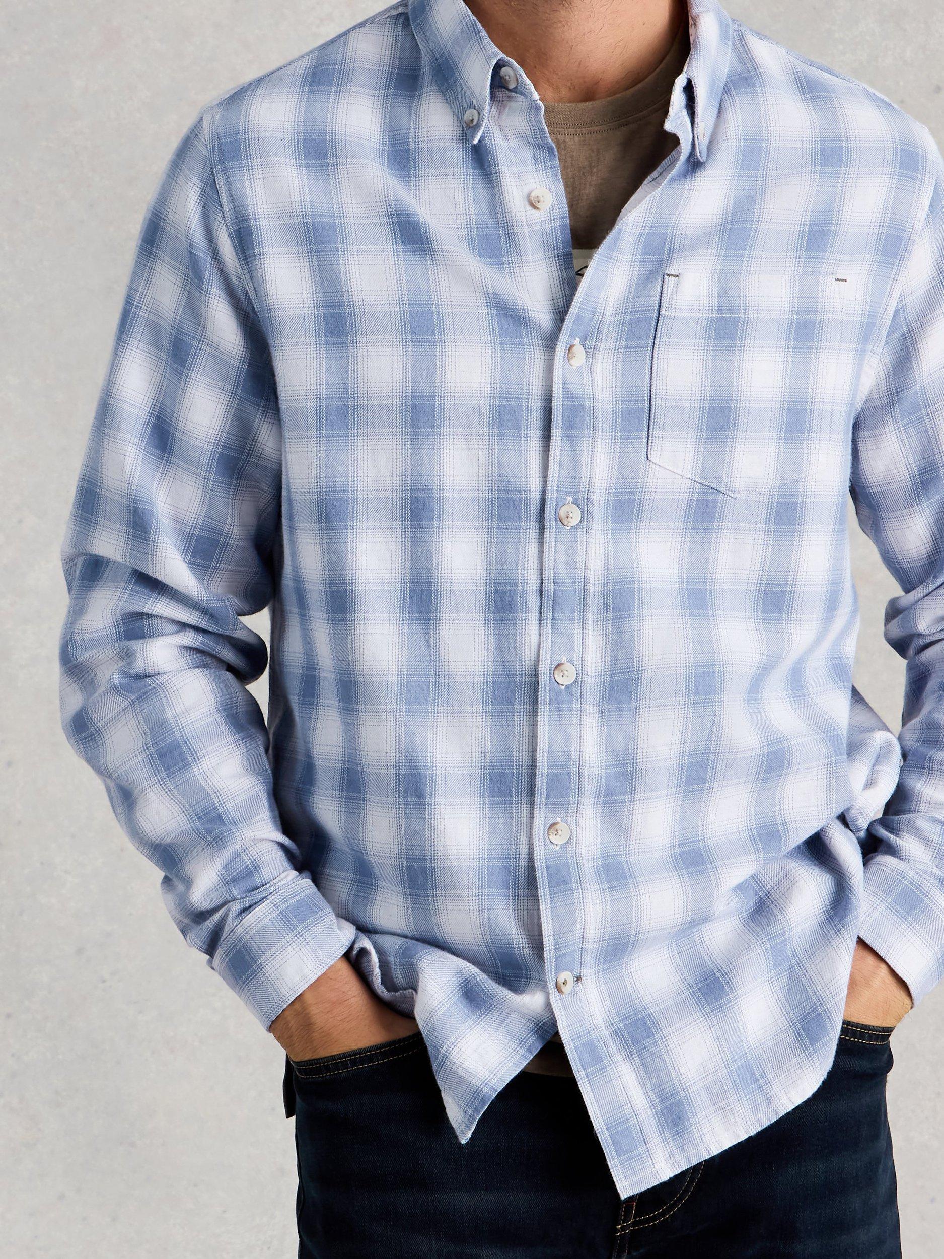 Product image 3 of 6, which shows White Stuff Ludlow Cotton Check Shirt , Blue, XS