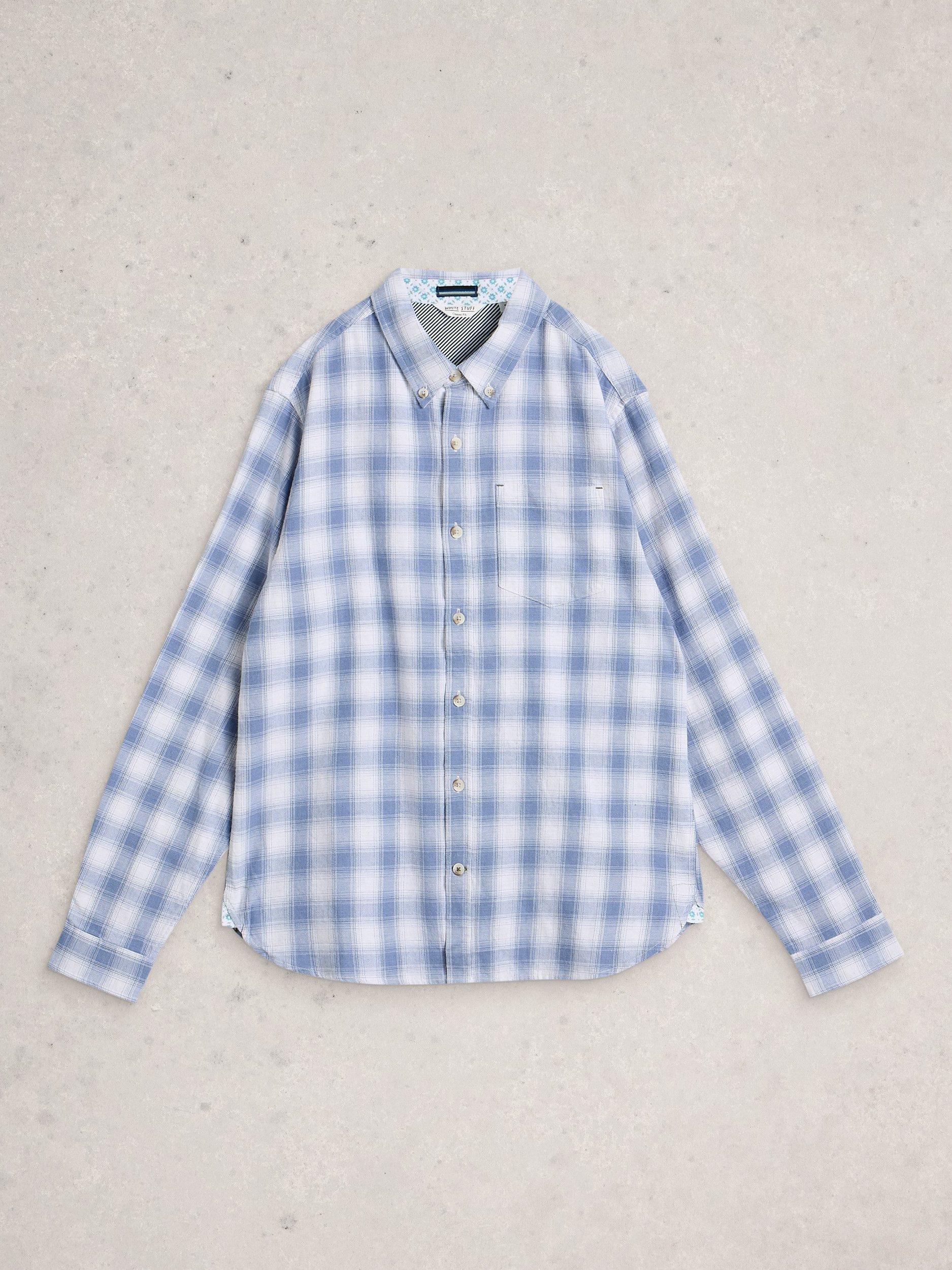 Product image 5 of 6, which shows White Stuff Ludlow Cotton Check Shirt , Blue, XS