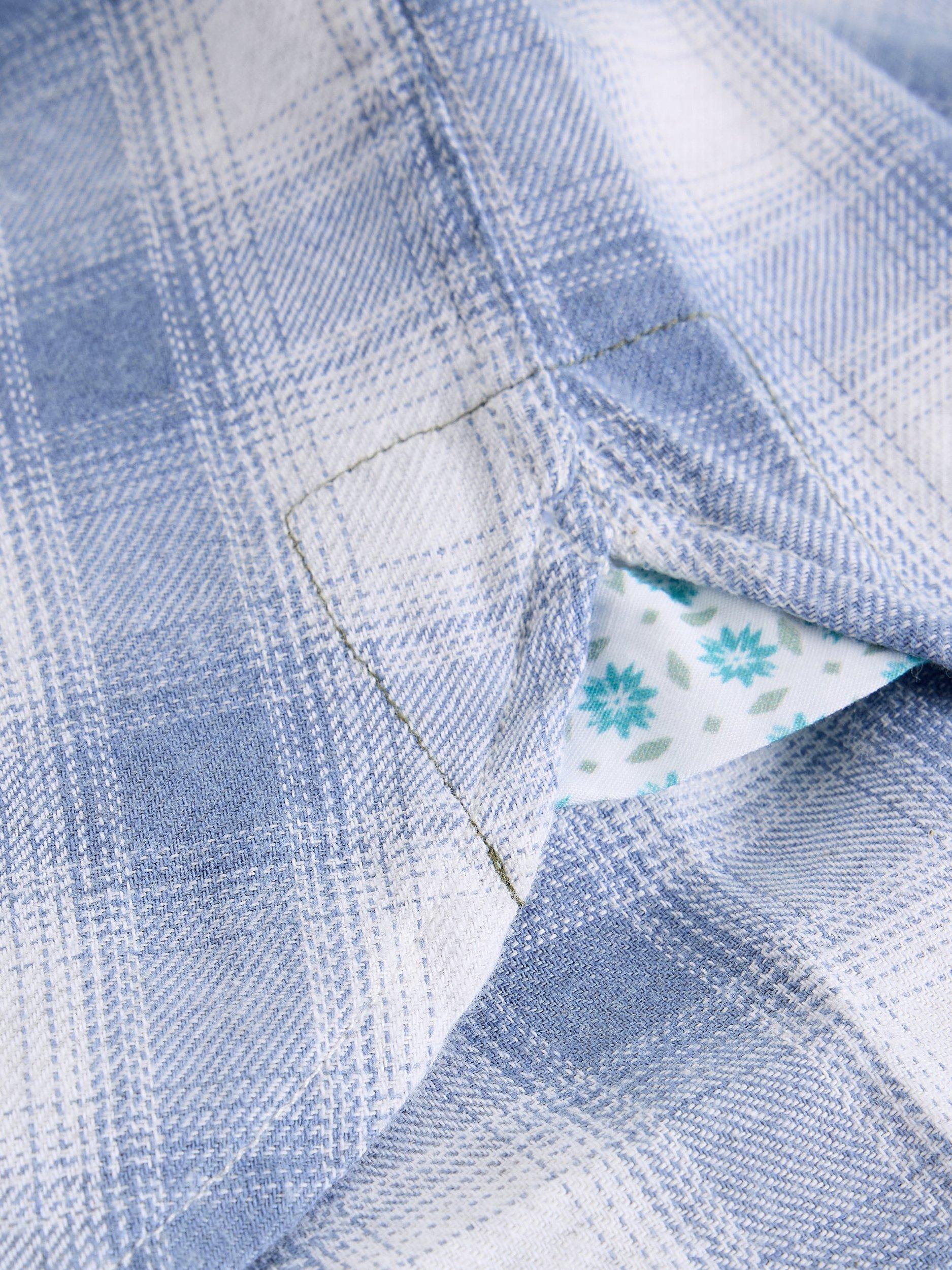 Product image 6 of 6, which shows White Stuff Ludlow Cotton Check Shirt , Blue, XS