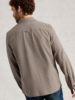 White Stuff Darwen Cotton Mid-Weight Over Shirt, Light Brown - view 2, Light Brown