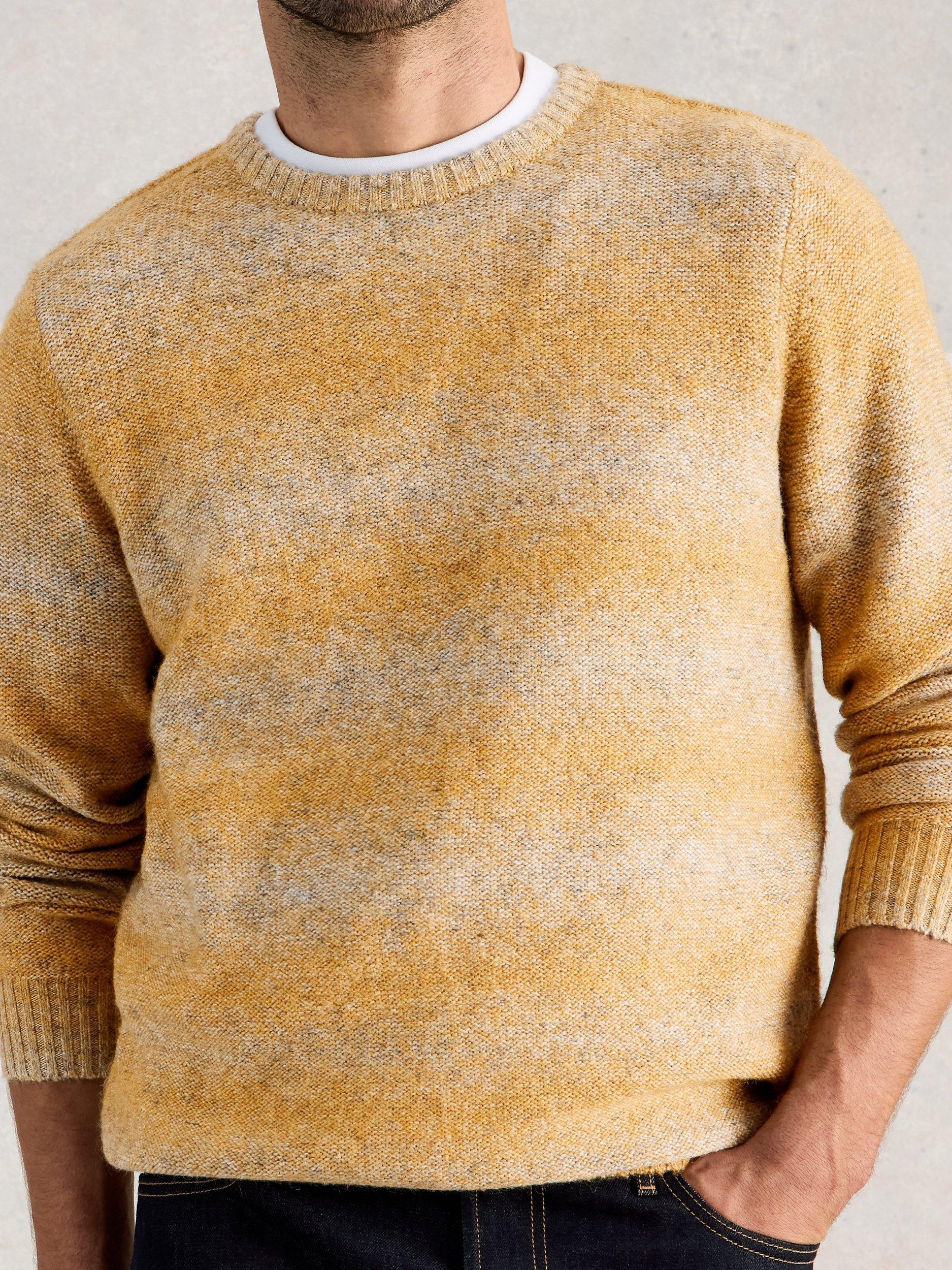 Product image 3 of 6, which shows White Stuff Oban Stripe Crew Neck Jumper, Yellow, XS