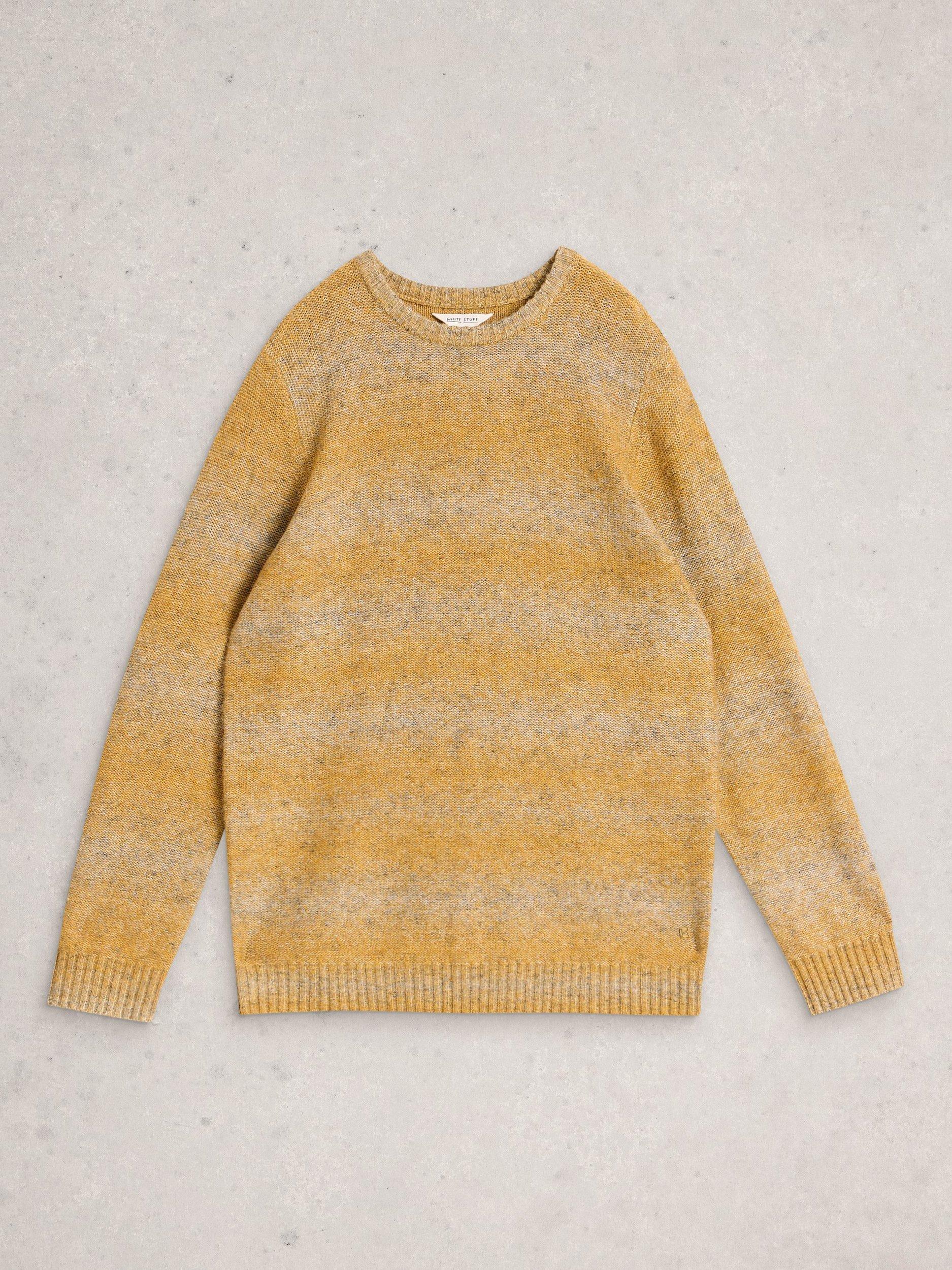 Product image 5 of 6, which shows White Stuff Oban Stripe Crew Neck Jumper, Yellow, XS