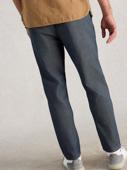 White Stuff Striped Straight Fit Chinos, Blue - view 2, Blue