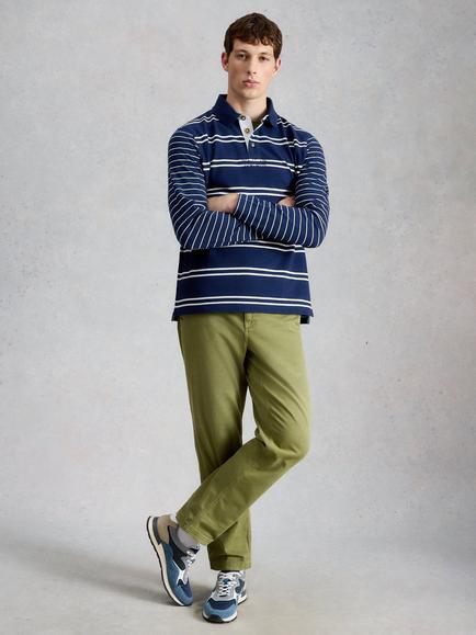 White Stuff Chapman Straight Fit Cotton Chinos, Mid Green