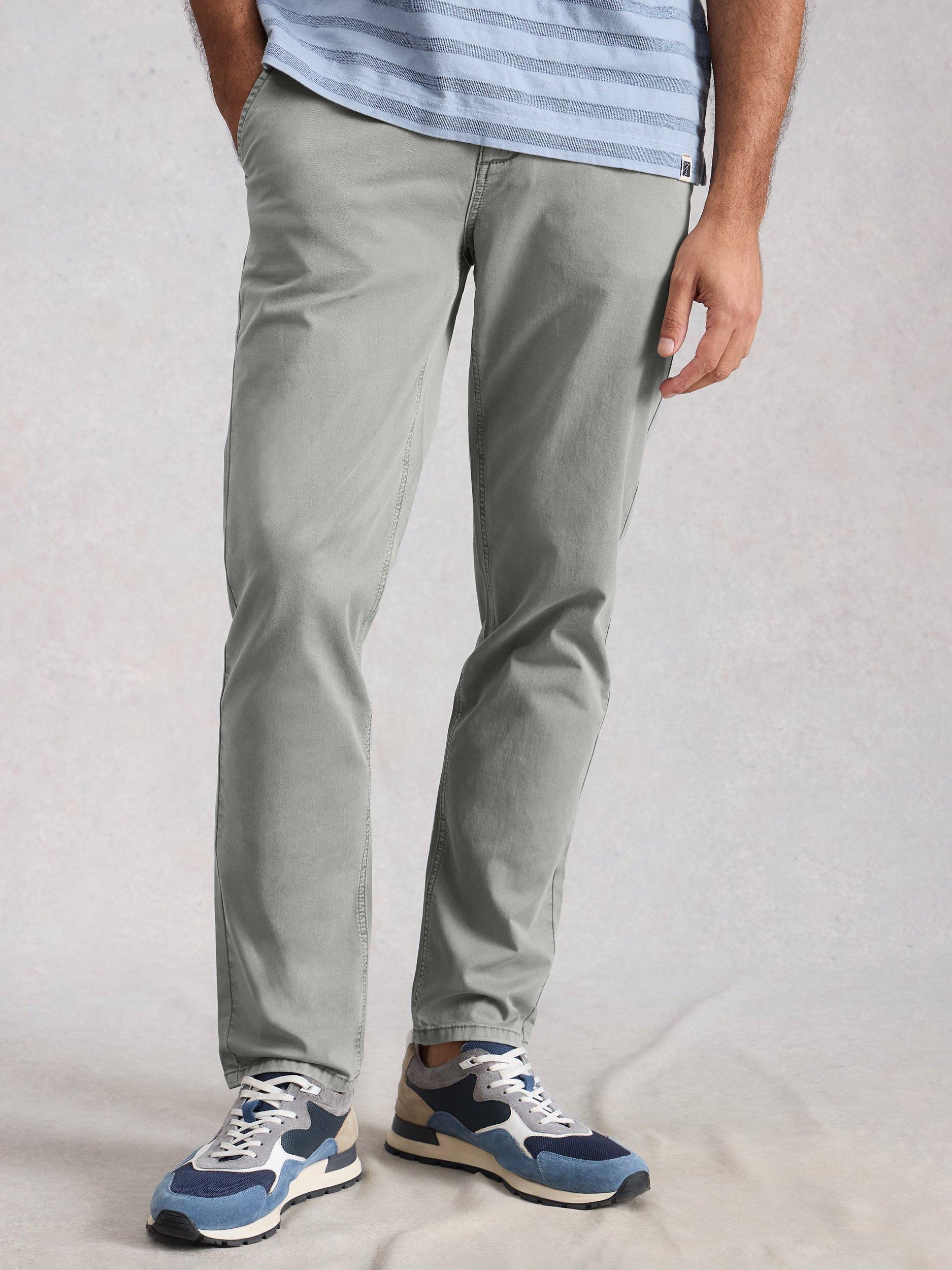 Product image 1 of 6, which shows White Stuff Sutton Trousers, Light Grey, 30S