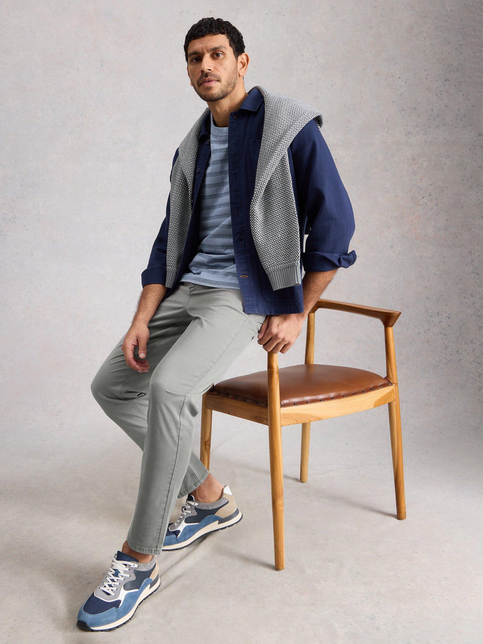 Product image 4 of 6, which shows White Stuff Sutton Trousers, Light Grey, 30S