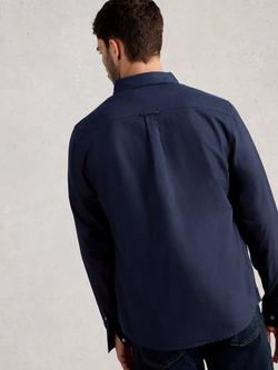 White Stuff Bruton Long Sleeve Cotton Shirt - view 2, Blue Midnight