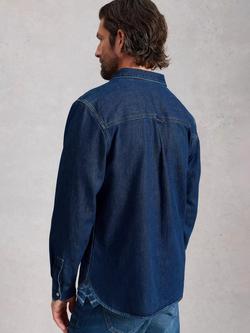 White Stuff Darvel Cotton Regular Fit Denim Shirt - view 2, Indigo