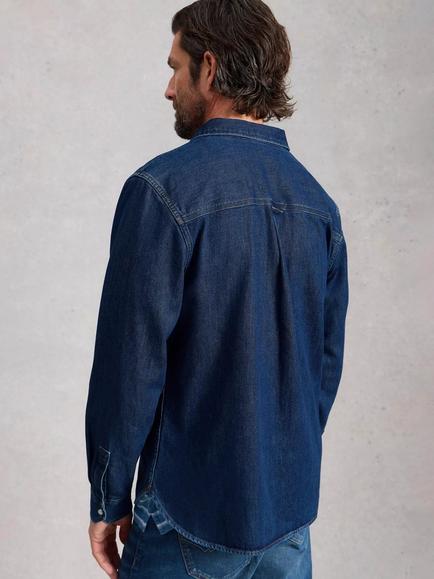 White Stuff Darvel Cotton Regular Fit Denim Shirt - view 2, Indigo