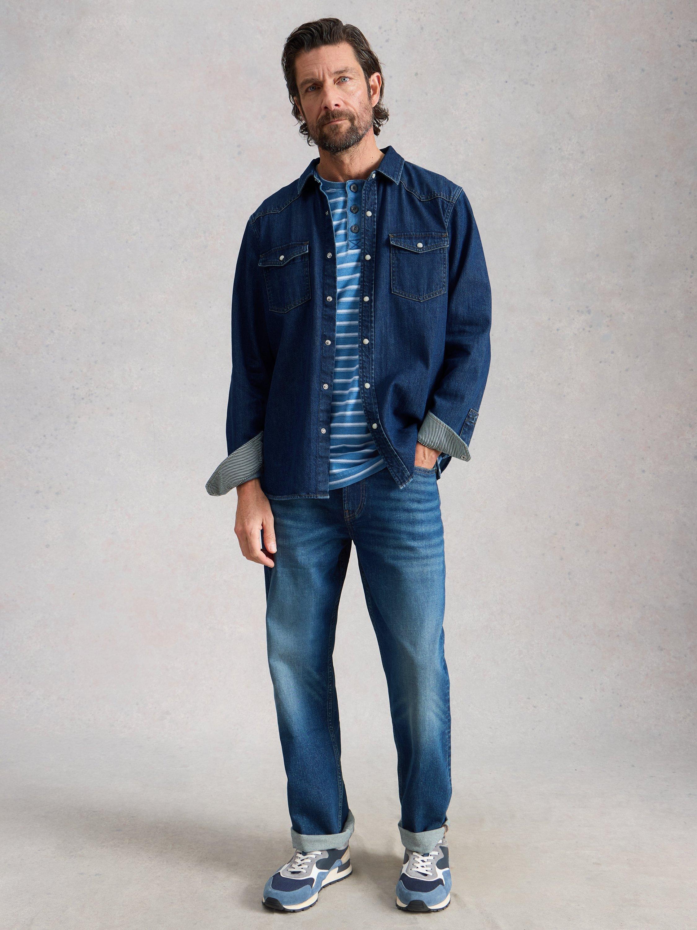 Product image 1 of 5, which shows White Stuff Darvel Regular Fit Denim Shirt, Blue, XS