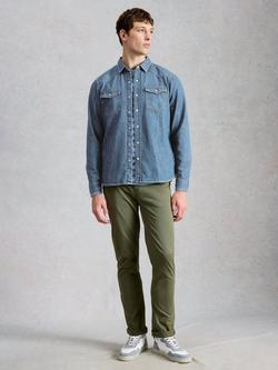 White Stuff Darvel Cotton Regular Fit Denim Shirt, Blue