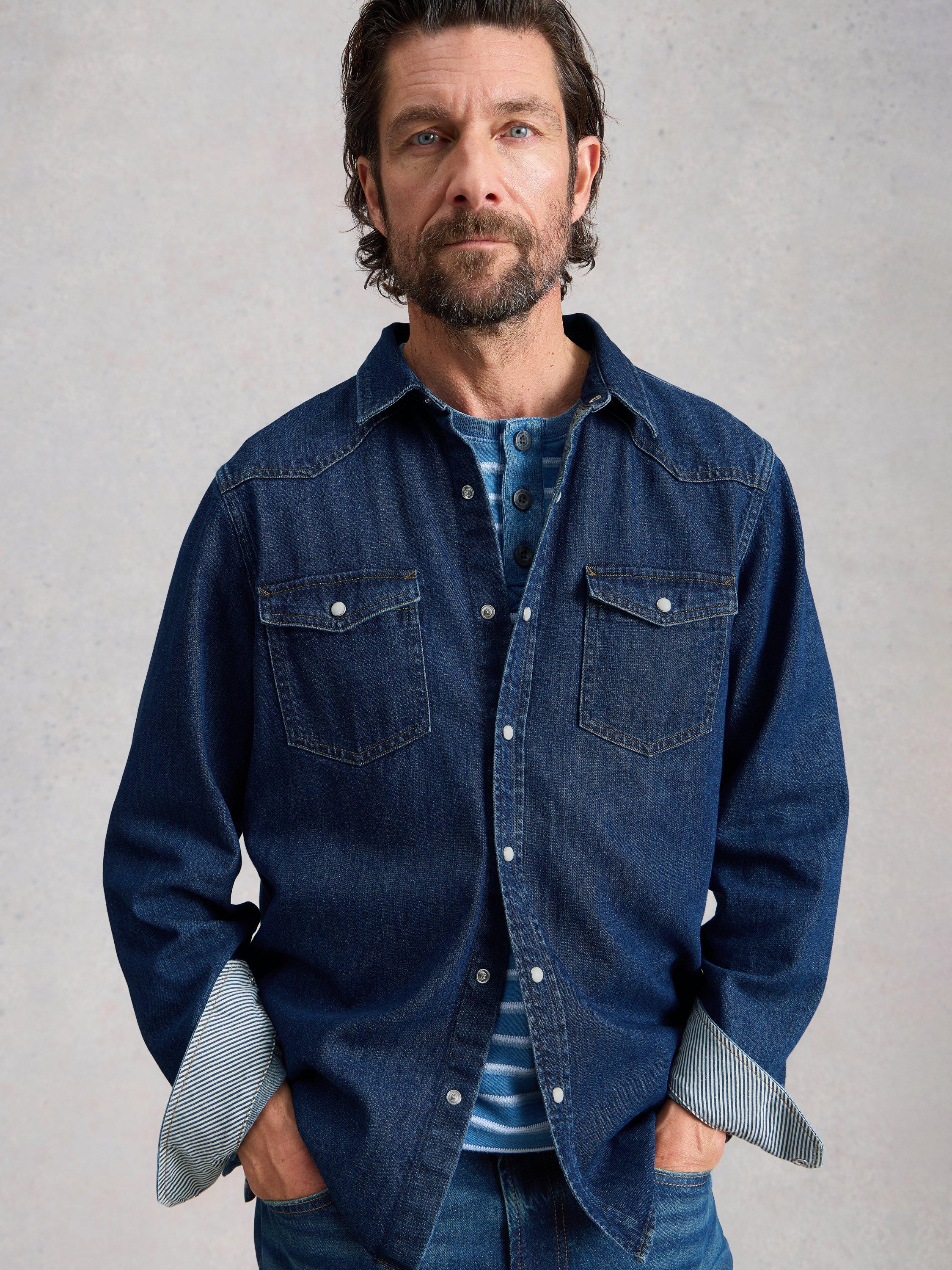 Product image 3 of 5, which shows White Stuff Darvel Regular Fit Denim Shirt, Blue, XS