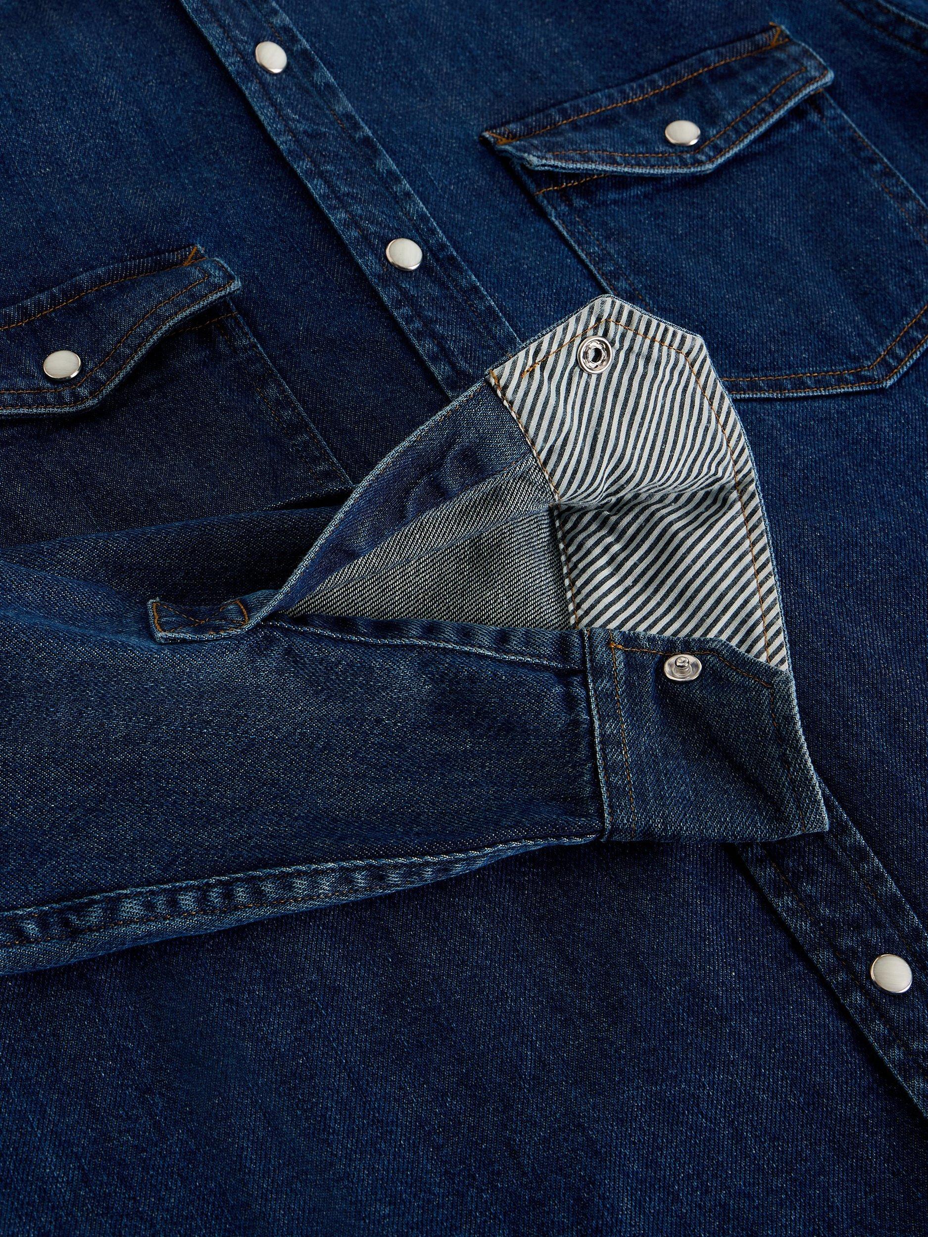 Product image 5 of 5, which shows White Stuff Darvel Regular Fit Denim Shirt, Blue, XS