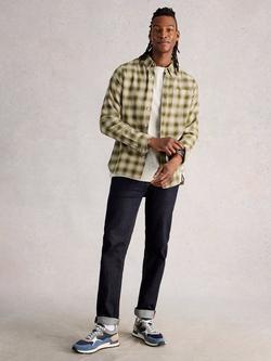 White Stuff Ludlow Cotton Check Shirt, Green, Green