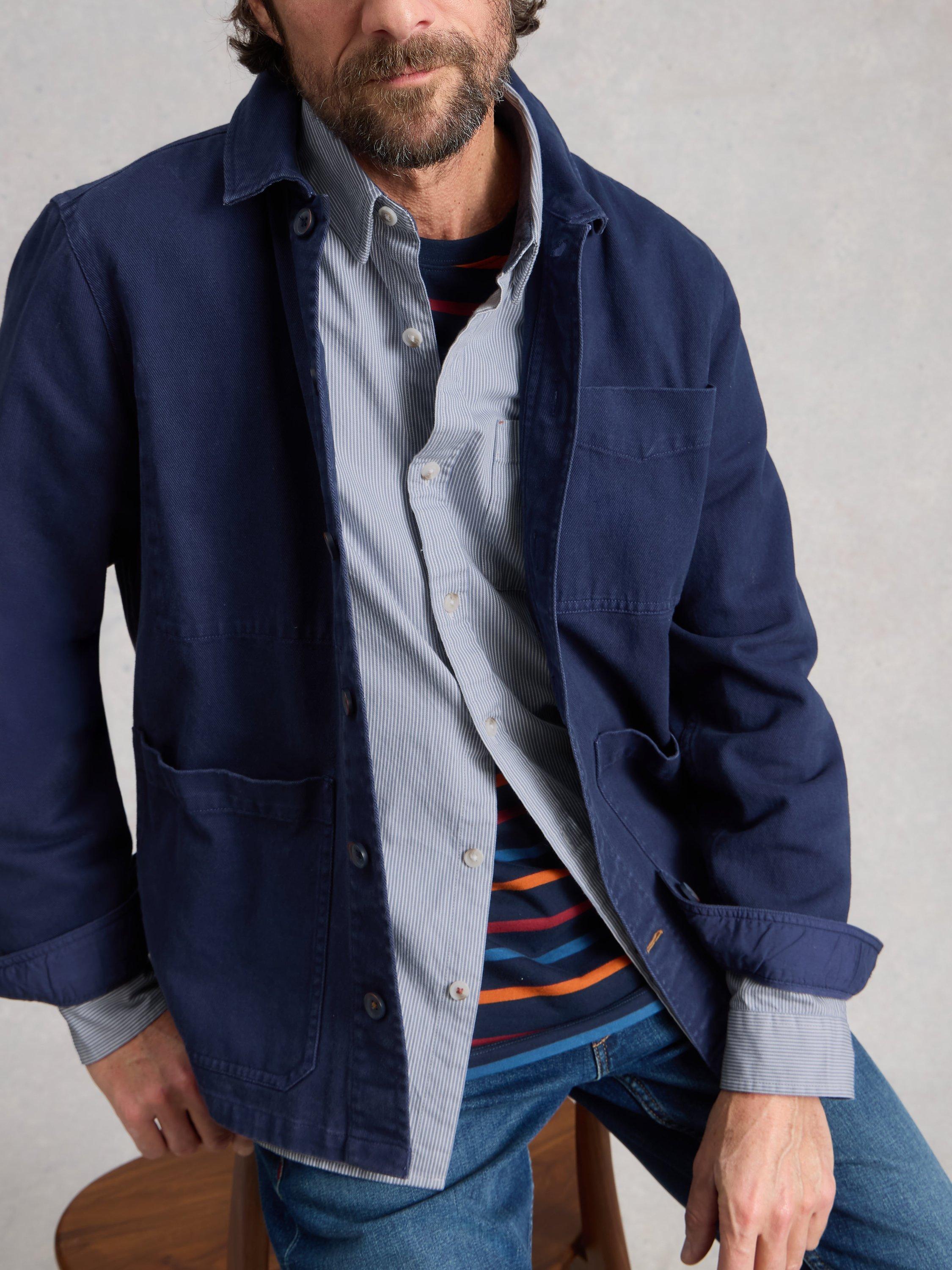 Product image 4 of 6, which shows White Stuff Sefton Cotton Regular Fit Stripe Shirt, Light Blue, XS