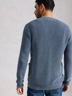 White Stuff Gatley Cotton Cardigan, Blue - view 2, Blue