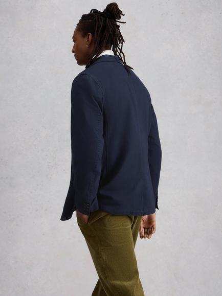 White Stuff Chorley Wool Blend Blazer, Blue Midnight - view 2, Midnight Blue