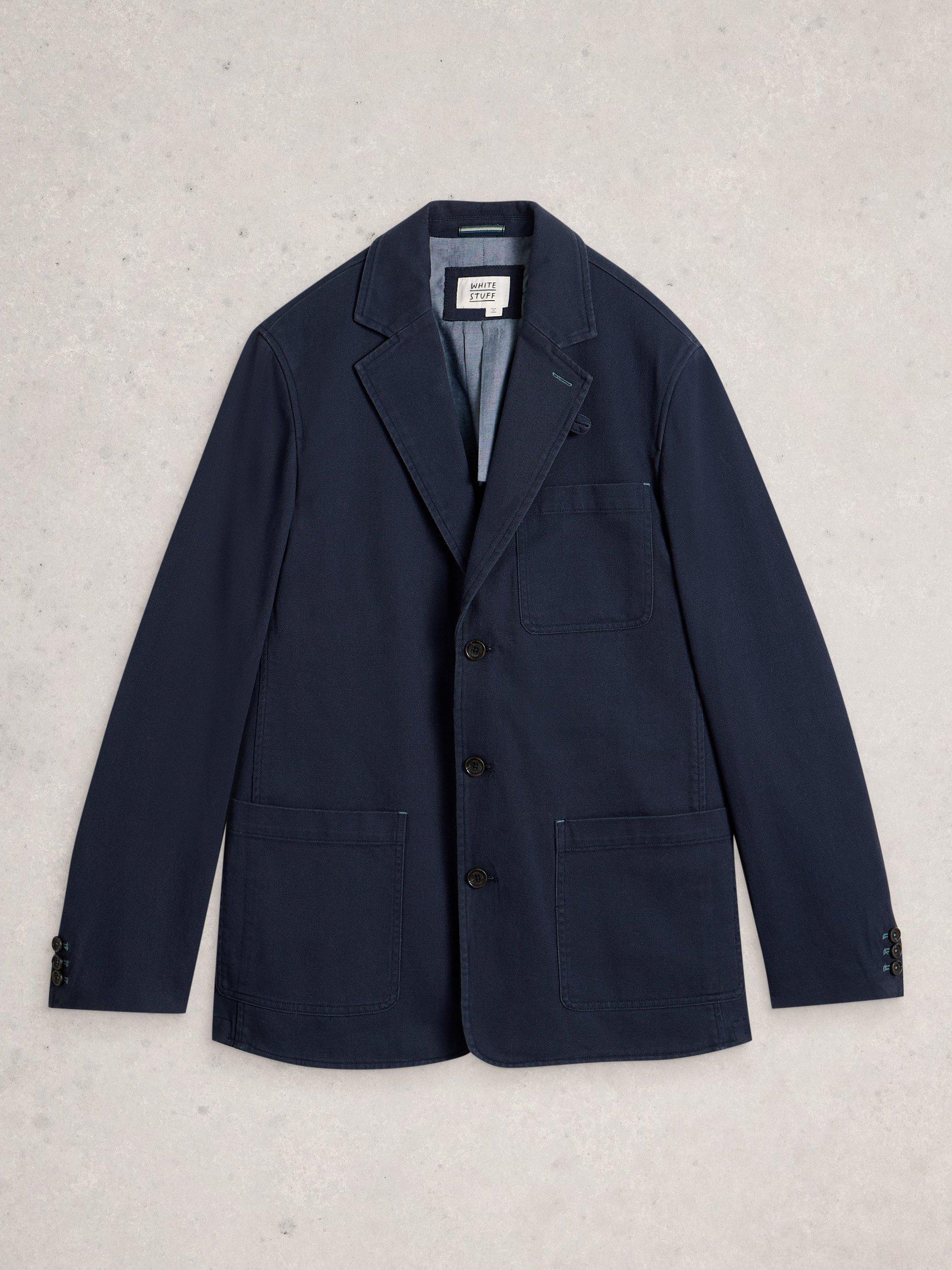 Product image 5 of 6, which shows White Stuff Chorley Wool Blend Blazer, Blue Midnight, 38R