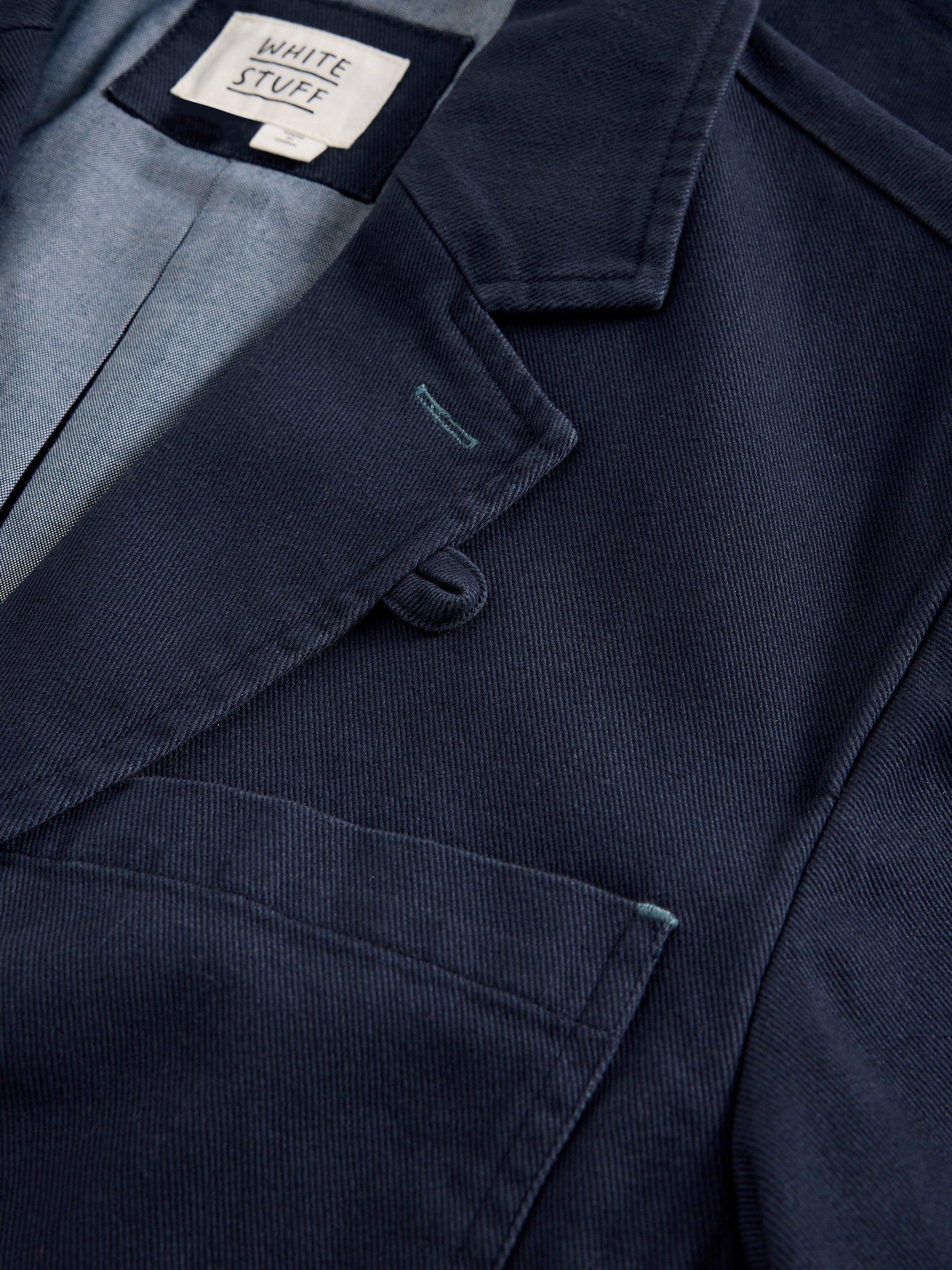 Product image 6 of 6, which shows White Stuff Chorley Wool Blend Blazer, Blue Midnight, 38R