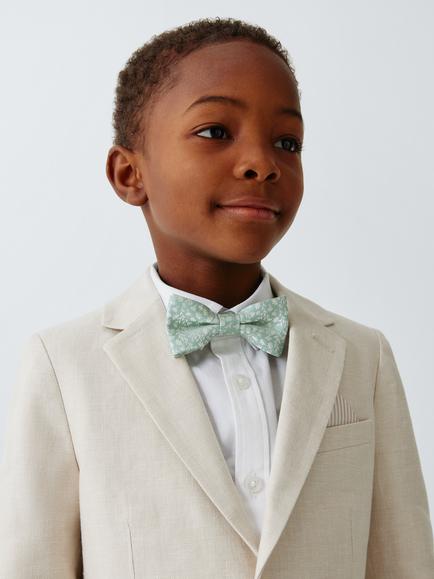 John Lewis Kids' Floral Bow Tie, Sage, Green