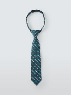 John Lewis Kids' Shark Tie, Green - view 2, Green