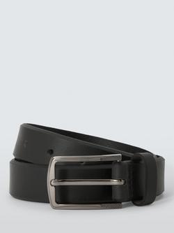 John Lewis Kids' Leather Belt, Black, Black