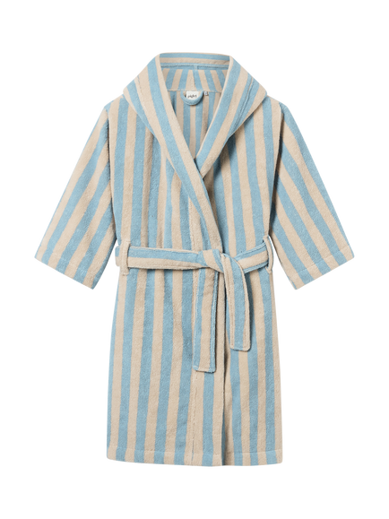 Piglet in Bed Kids' Pembroke Stripe Dressing Gown, Coastalbluepemstripe, Coastalbluepemstripe