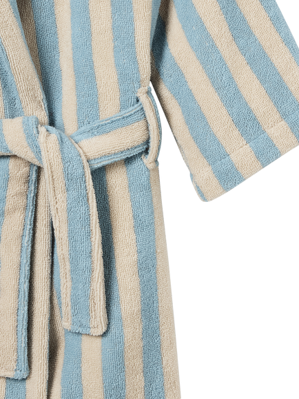 Piglet in Bed Kids' Pembroke Stripe Dressing Gown, Coastalbluepemstripe - view 2, Coastalbluepemstripe