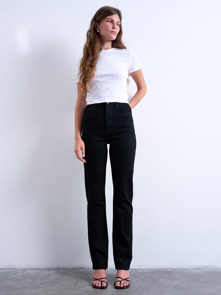 Topshop Dree High Rise Slim Stretch Jeans, Black