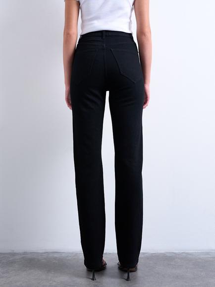Topshop Dree High Rise Slim Stretch Jeans - view 2, Black