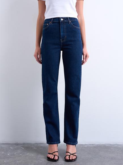 Topshop Dree High Rise Slim Stretch Jeans, Indigo Rinse