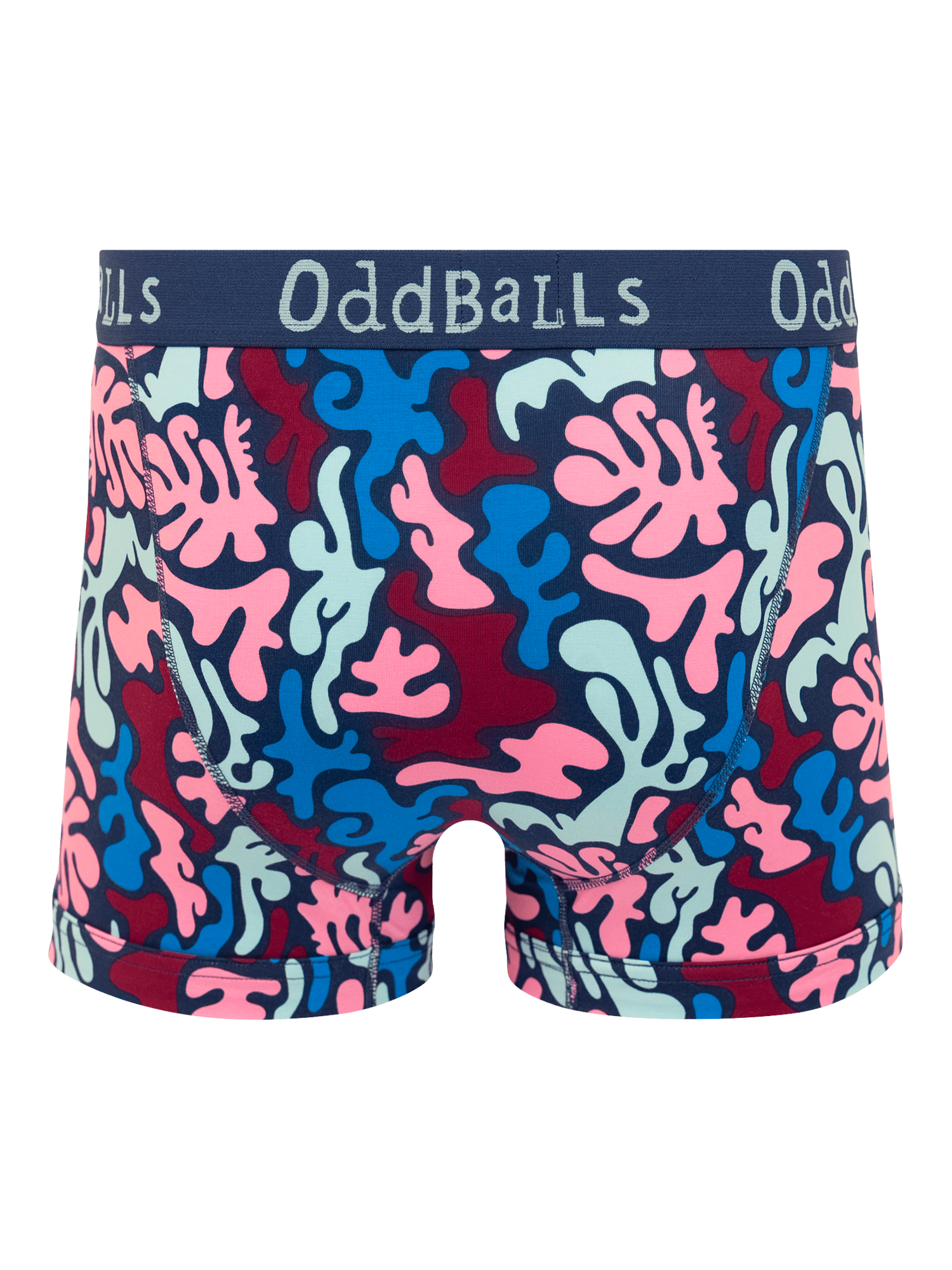 Product image 3 of 7, which shows OddBalls Mixed Cotton Blend Boxers, Pack of 3, Multi, S