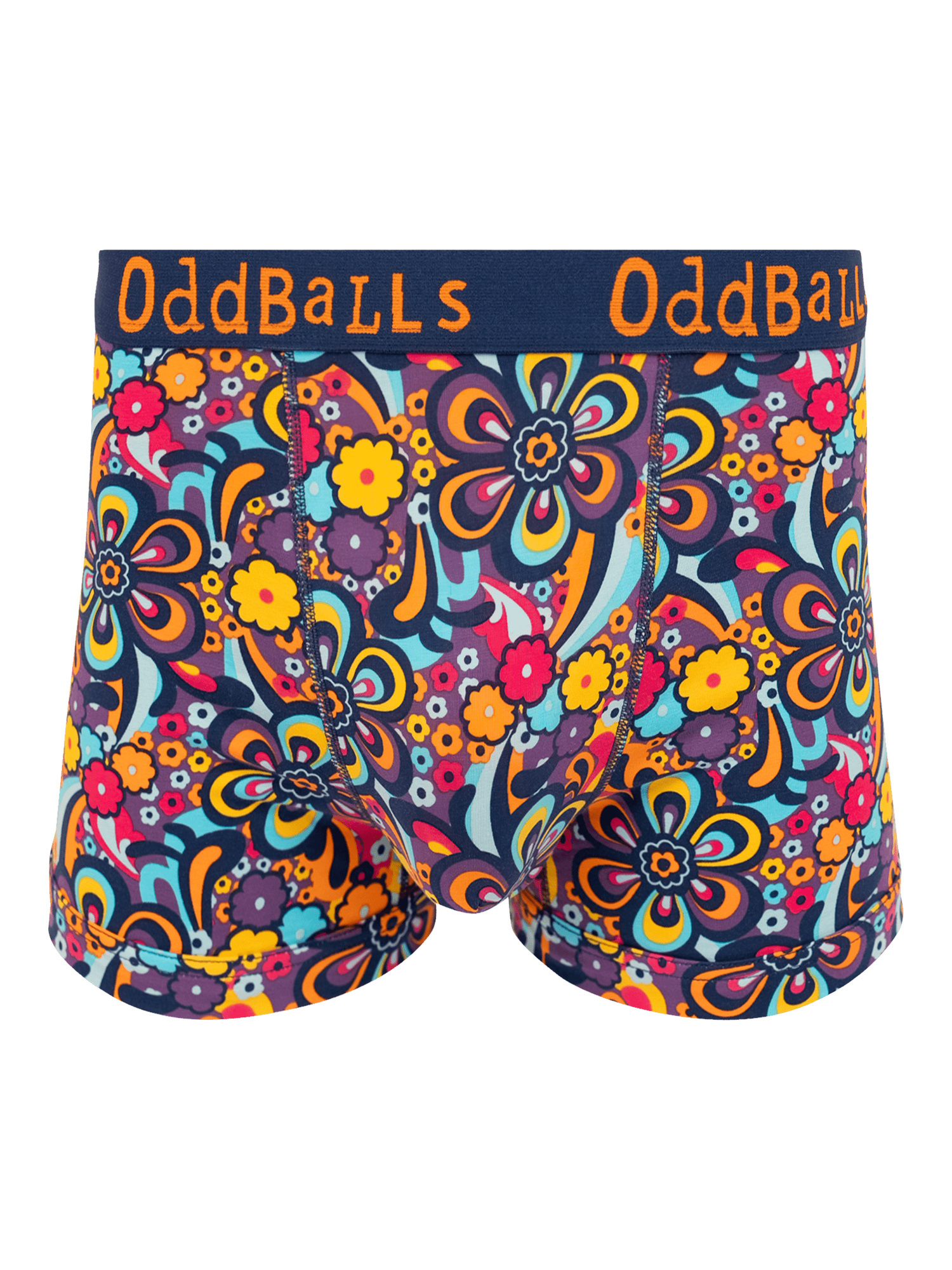 Product image 6 of 7, which shows OddBalls Mixed Cotton Blend Boxers, Pack of 3, Multi, S