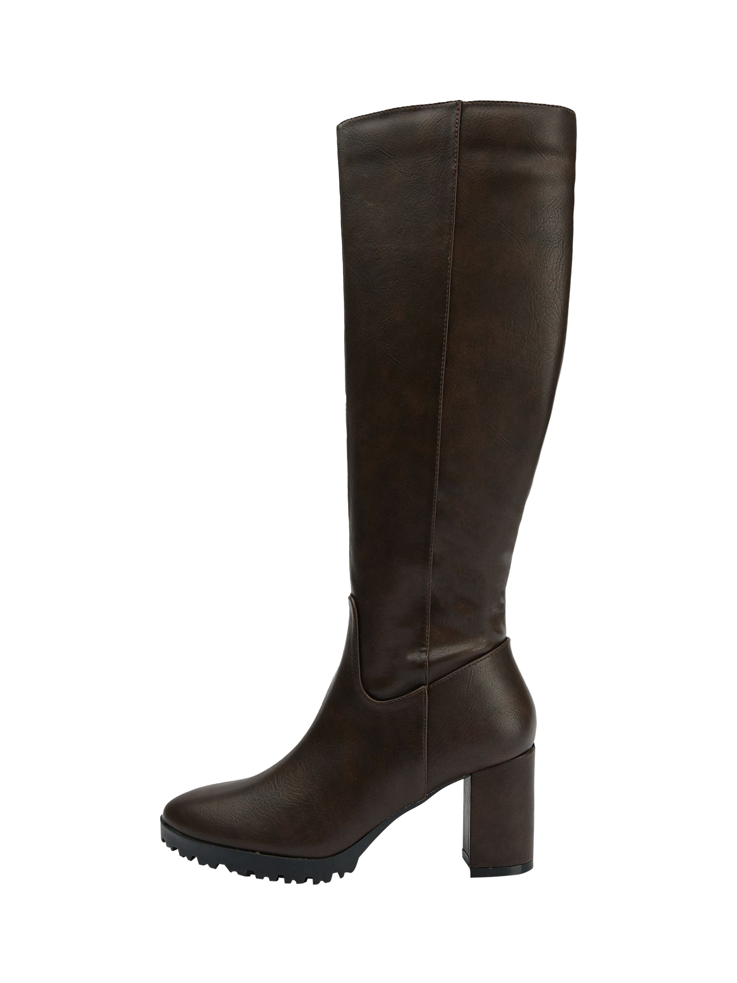 Product image 5 of 5, which shows V.GAN Edam Knee High Boots, Brown, 3