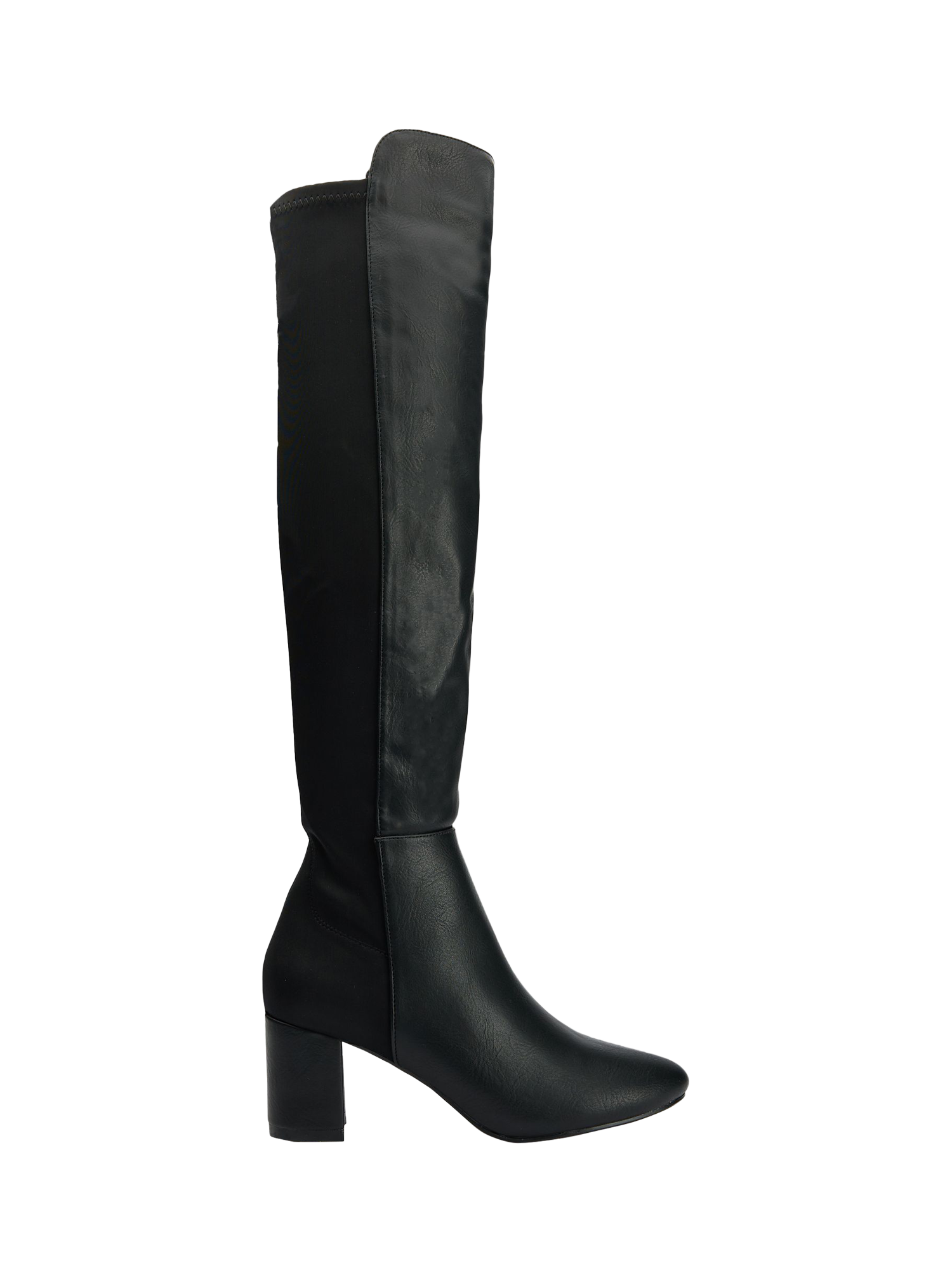 Product image 1 of 5, which shows V.GAN Suga Knee High Boots, Black, 3