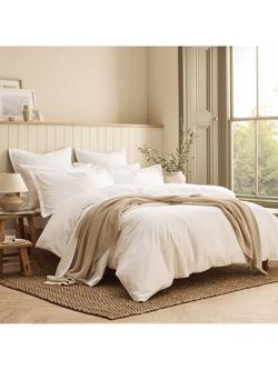 Christy Flannel Marl Duvet Cover Set - view 2, White