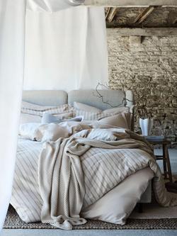 Christy Flannel Marl Duvet Cover Set, Oat