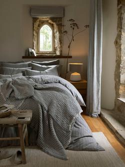 Christy Flannel Marl Duvet Cover Set, Silver