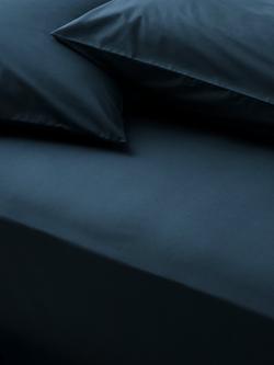 John Lewis Egyptian Cotton Percale Easy Care 260 Thread Count Deep Fitted Sheet, Night Sky
