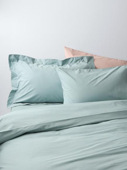 John Lewis Egyptian Cotton Percale Easy Care 260 Thread Count Bedding, Blue