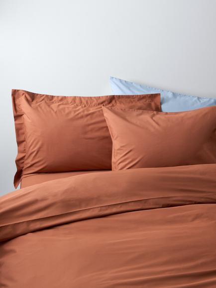 John Lewis Egyptian Cotton Percale Easy Care 260 Thread Count Bedding, Sienna